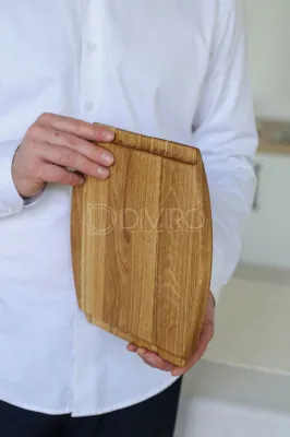 Доска-подставка для подачи сковороды, дуб 26×23 см от мастерской DIVIRO